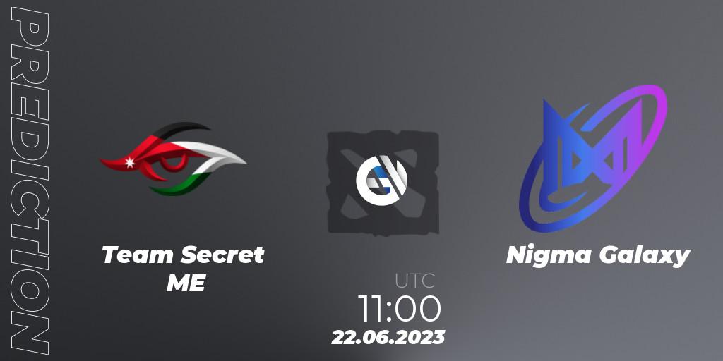 Team Secret ME vs Nigma Galaxy: Match Prediction. 22.06.23, Dota 2, Riyadh Masters 2023 MENA Qualifier