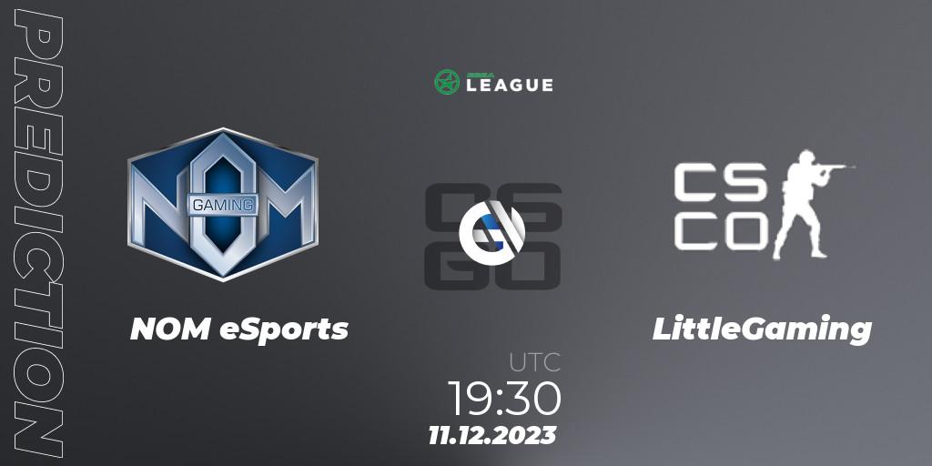 NOM eSports vs LittleGaming: Match Prediction. 11.12.2023 at 18:00, Counter-Strike (CS2), ESEA Season 47: Main Division - Europe
