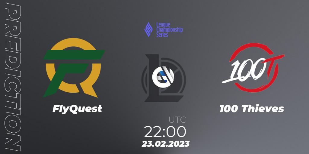 FlyQuest vs 100 Thieves: Match Prediction. 23.02.2023 at 22:00, LoL, LCS Spring 2023 - Group Stage