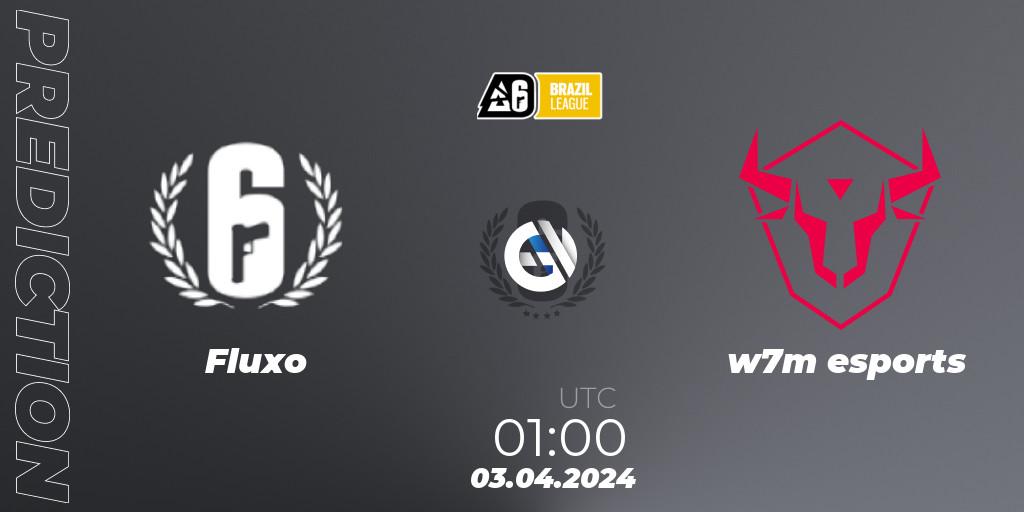 Fluxo vs w7m esports: Match Prediction. 03.04.2024 at 00:00, Rainbow Six, Brazil League 2024 - Stage 1
