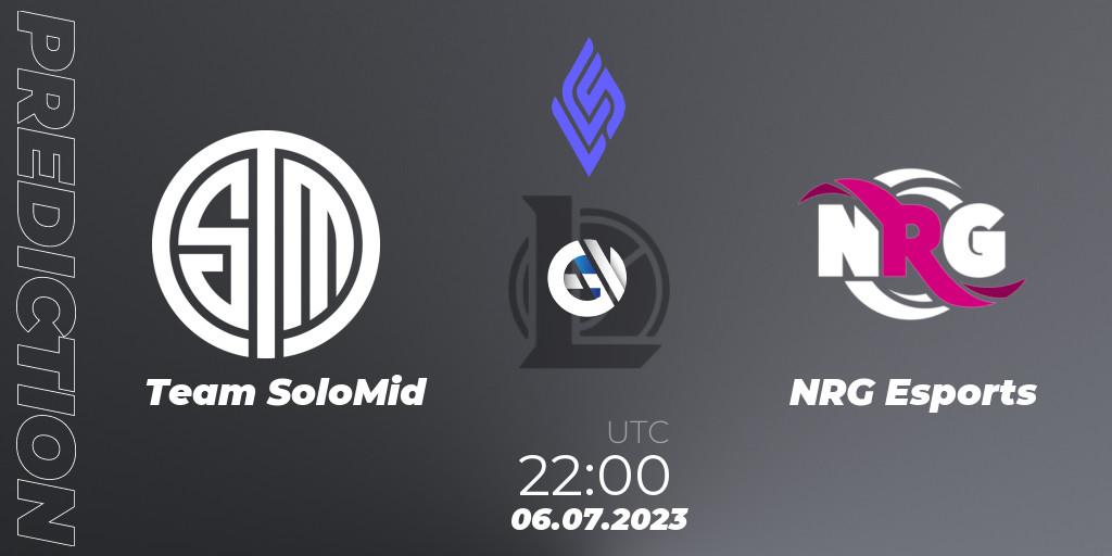 Team SoloMid vs NRG Esports: Match Prediction. 06.07.2023 at 23:00, LoL, LCS Summer 2023 - Group Stage