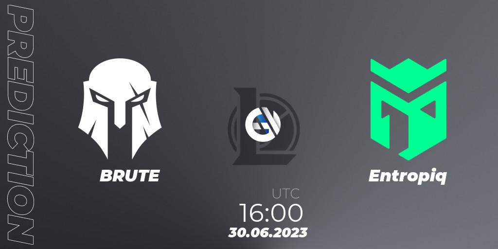 BRUTE vs Entropiq: Match Prediction. 06.06.2023 at 17:00, LoL, Hitpoint Masters Summer 2023 - Group Stage