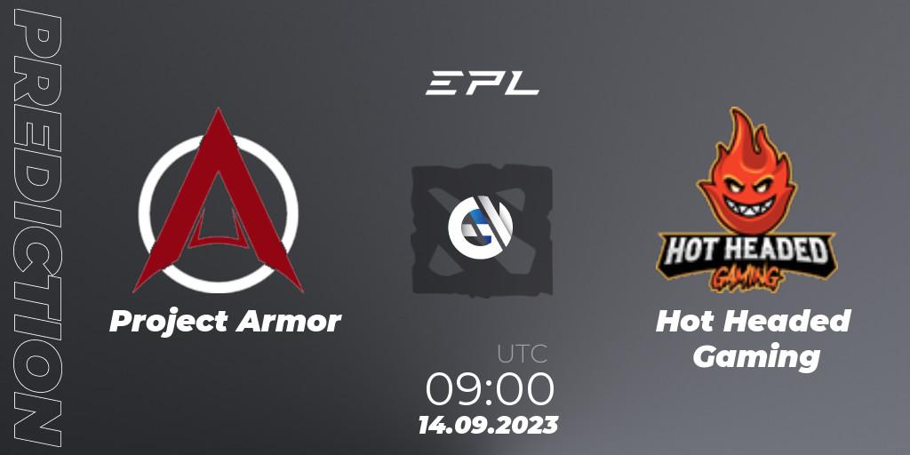 Project Armor vs Hot Headed Gaming: Match Prediction. 14.09.2023 at 09:11, Dota 2, European Pro League Season 12