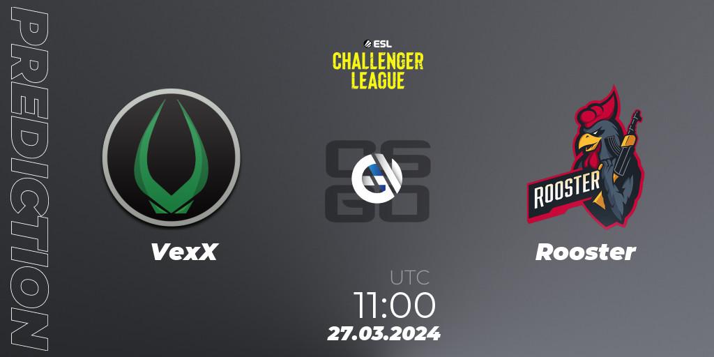 VexX vs Rooster: Match Prediction. 27.03.24, CS2 (CS:GO), ESL Challenger League Season 47: Oceania