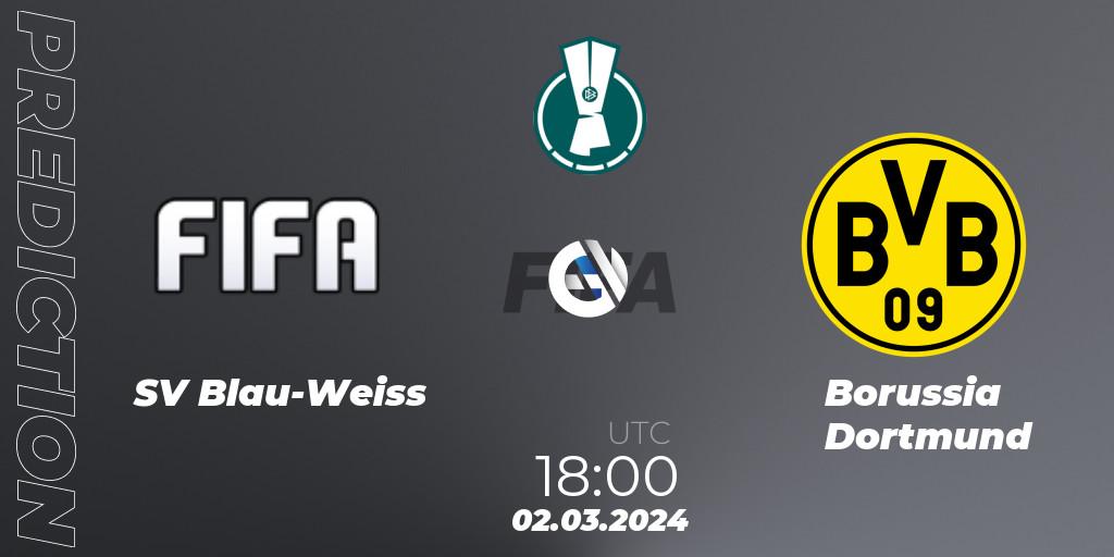 SV Blau-Weiss vs Borussia Dortmund: Match Prediction. 02.03.24, FIFA 23, DFB-ePOKAL 2024