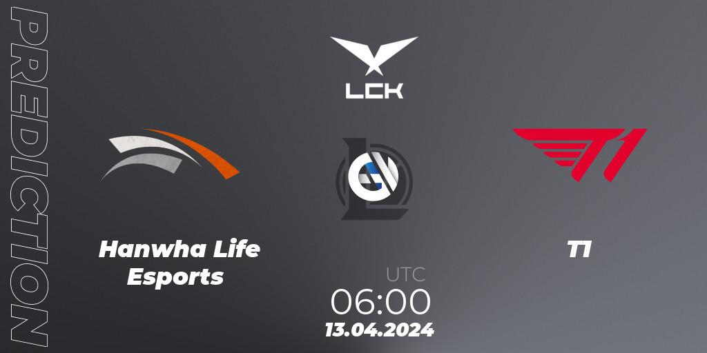 Hanwha Life Esports vs T1: Match Prediction. 13.04.24, LoL, LCK Spring 2024 - Playoffs