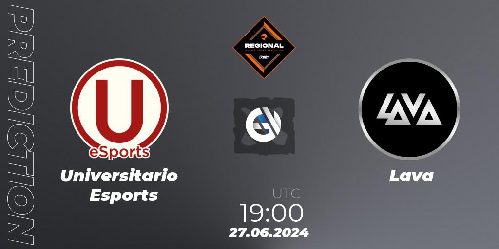 Universitario Esports vs Lava: Match Prediction. 27.06.2024 at 19:00, Dota 2, RES Regional Series: LATAM #3