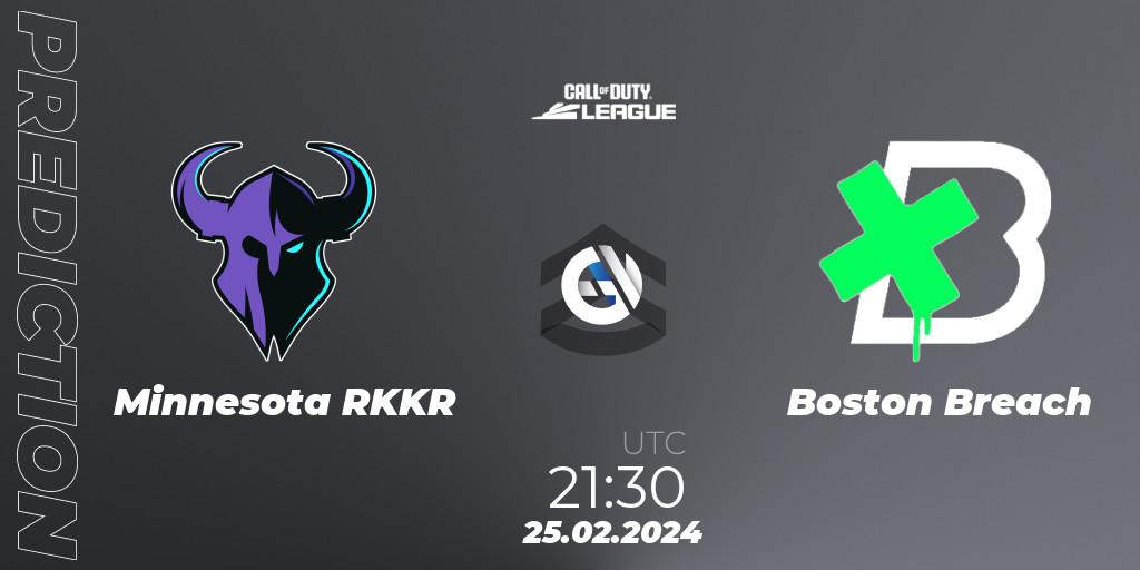 Minnesota RØKKR vs Boston Breach: Match Prediction. 25.02.2024 at 21:30, Call of Duty, Call of Duty League 2024: Stage 2 Major Qualifiers