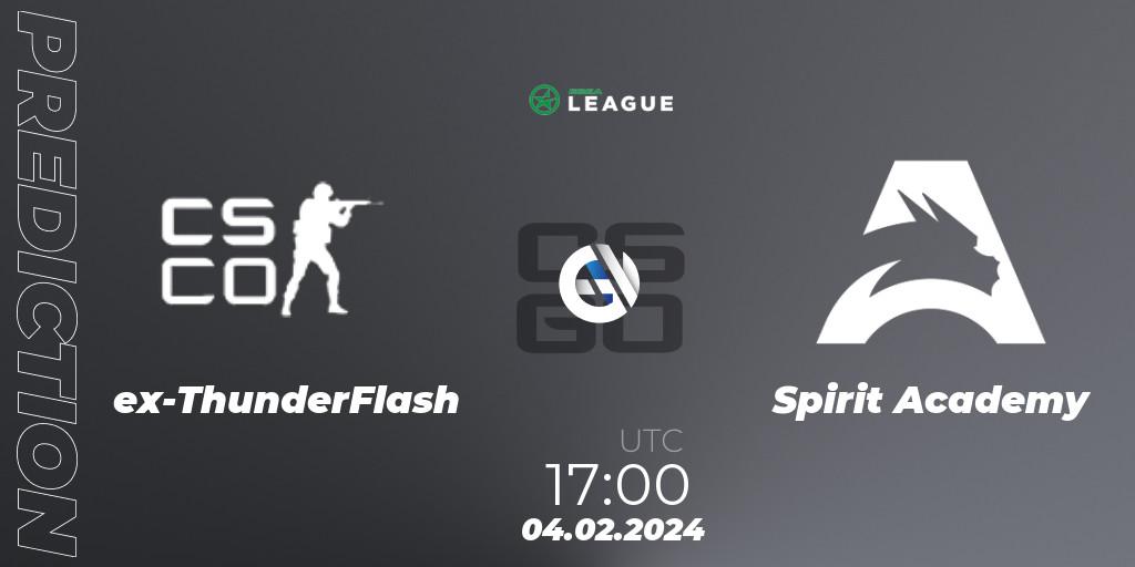 ex-ThunderFlash vs Spirit Academy: Match Prediction. 04.02.2024 at 17:00, Counter-Strike (CS2), ESEA Season 48: Advanced Division - Europe