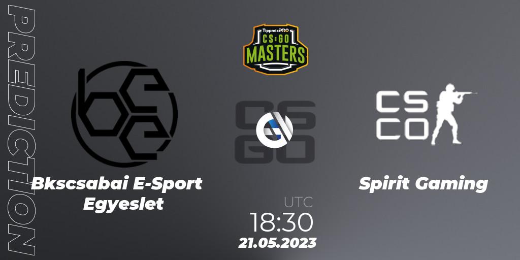Békéscsabai E-Sport Egyesület vs Spirit Gaming: Match Prediction. 21.05.2023 at 18:30, Counter-Strike (CS2), TippmixPro Masters Spring 2023