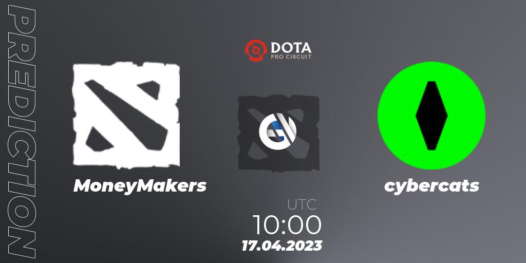 MoneyMakers vs cybercats: Match Prediction. 17.04.2023 at 10:02, Dota 2, DPC 2023 Tour 2: EEU Division II (Lower)