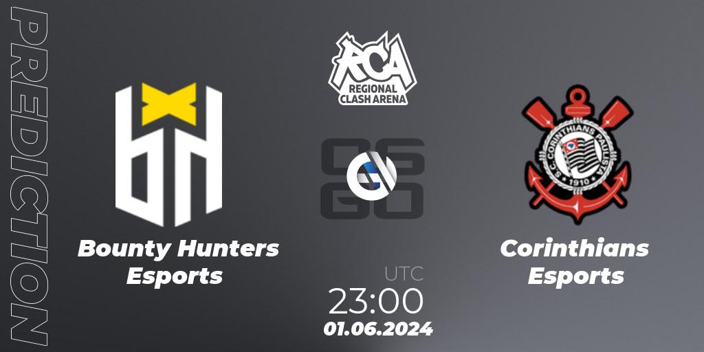Bounty Hunters Esports vs Corinthians Esports: Match Prediction. 01.06.2024 at 23:00, Counter-Strike (CS2), Regional Clash Arena South America: Closed Qualifier