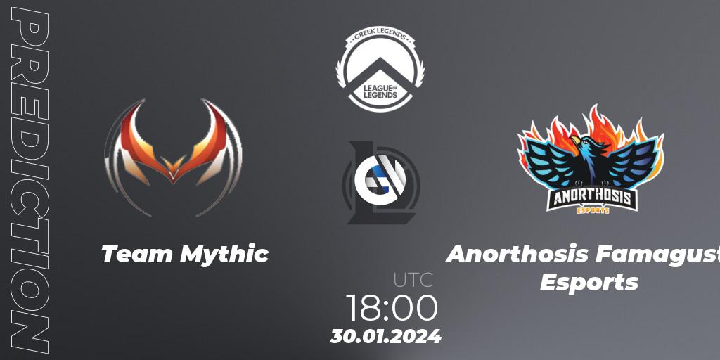 Team Mythic vs Anorthosis Famagusta Esports: Match Prediction. 30.01.2024 at 18:00, LoL, GLL Spring 2024