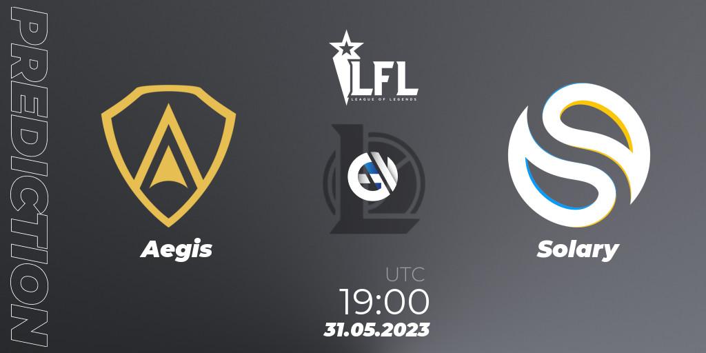Aegis vs Solary: Match Prediction. 31.05.2023 at 19:00, LoL, LFL Summer 2023 - Group Stage