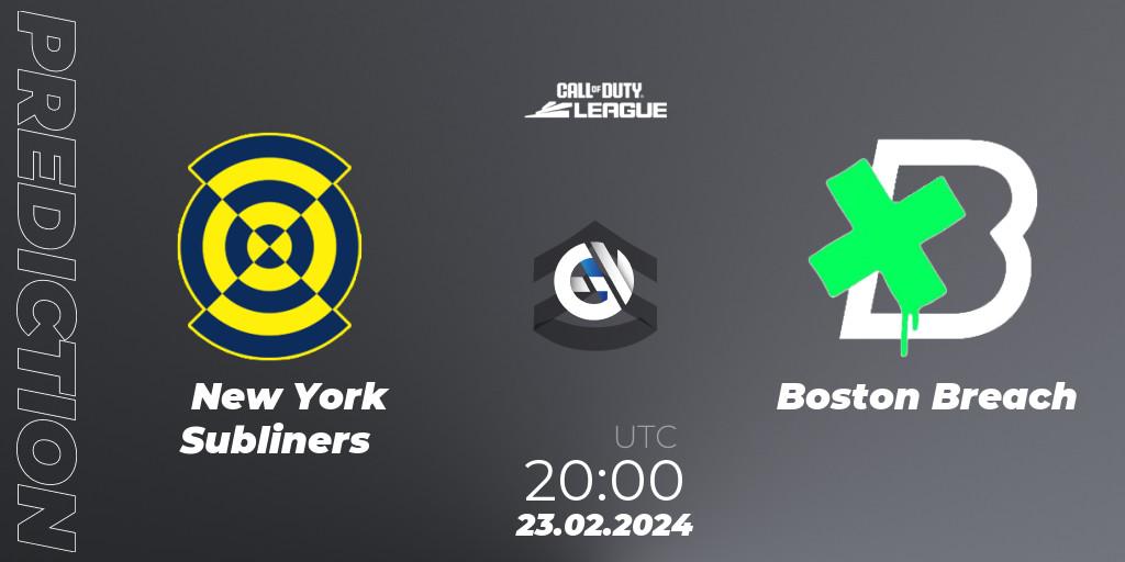 New York Subliners vs Boston Breach: Match Prediction. 23.02.2024 at 20:00, Call of Duty, Call of Duty League 2024: Stage 2 Major Qualifiers