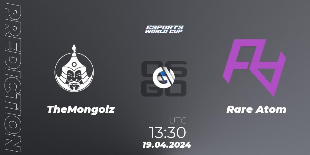 TheMongolz vs Rare Atom: Match Prediction. 19.04.2024 at 13:30, Counter-Strike (CS2), Esports World Cup 2024: Asian Closed Qualifier
