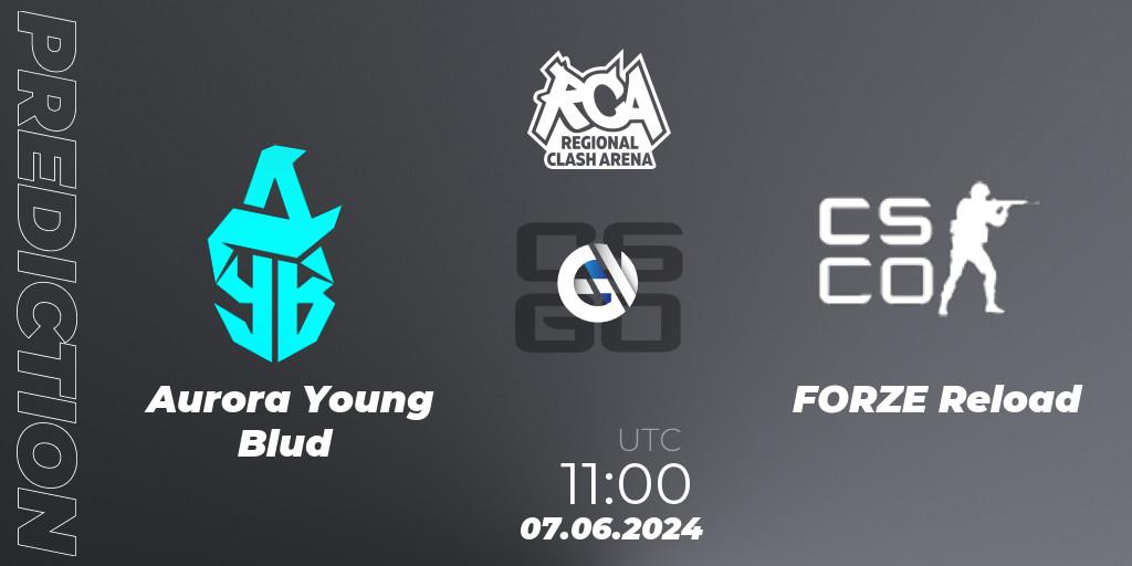 Aurora Young Blud vs FORZE Reload: Match Prediction. 07.06.2024 at 11:00, Counter-Strike (CS2), Regional Clash Arena CIS