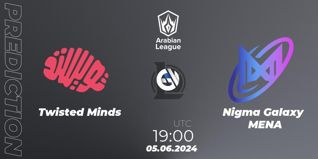 Twisted Minds vs Nigma Galaxy MENA: Match Prediction. 05.06.2024 at 19:00, LoL, Arabian League Summer 2024