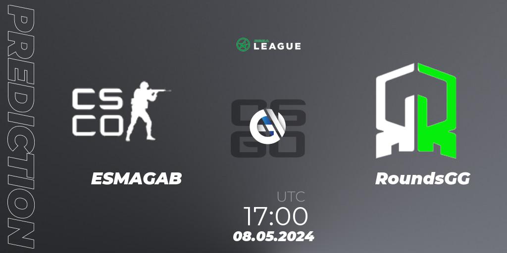 ESMAGAB vs RoundsGG: Match Prediction. 08.05.2024 at 17:00, Counter-Strike (CS2), ESEA Season 49: Advanced Division - Europe