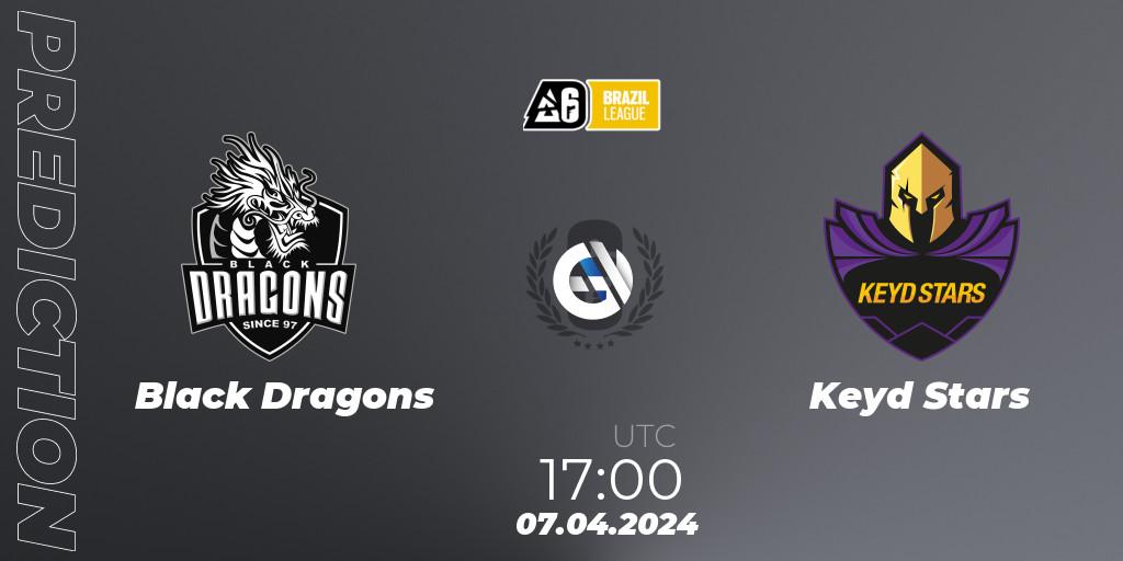 Black Dragons vs Keyd Stars: Match Prediction. 07.04.24, Rainbow Six, Brazil League 2024 - Stage 1