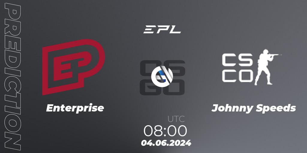 Enterprise vs Johnny Speeds: Match Prediction. 04.06.2024 at 08:00, Counter-Strike (CS2), European Pro League Season 16