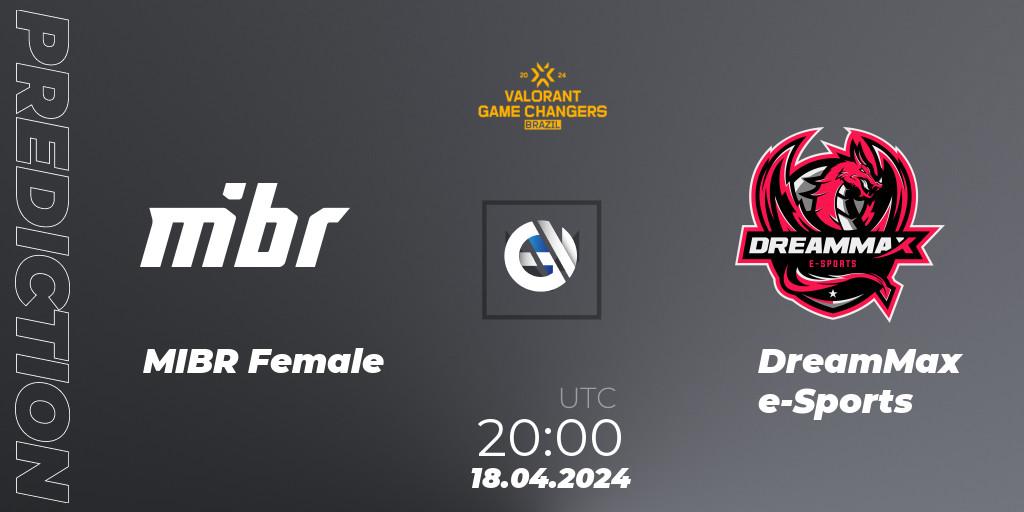 MIBR Female vs DreamMax e-Sports: Match Prediction. 18.04.2024 at 20:10, VALORANT, VCT 2024: Game Changers Brazil Series 1