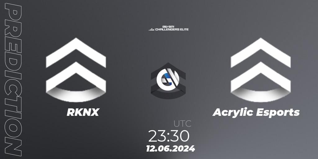 RKNX vs Acrylic Esports: Match Prediction. 12.06.2024 at 22:30, Call of Duty, Call of Duty Challengers 2024 - Elite 3: NA