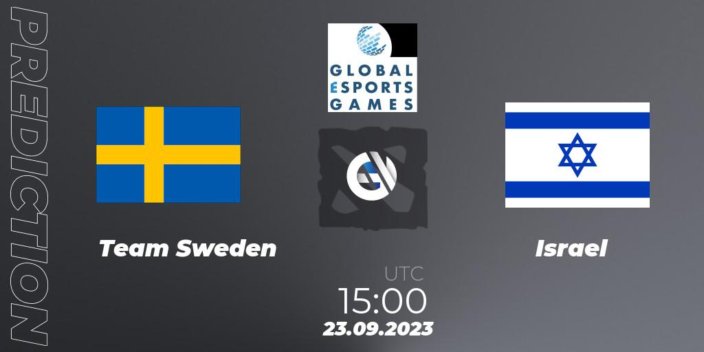 Team Sweden vs Israel: Match Prediction. 23.09.2023 at 15:00, Dota 2, Global Esports Games 2023: Europe Qualifier