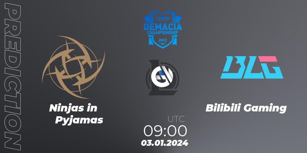 Ninjas in Pyjamas vs Bilibili Gaming: Match Prediction. 03.01.24, LoL, Demacia Cup 2023 Playoffs
