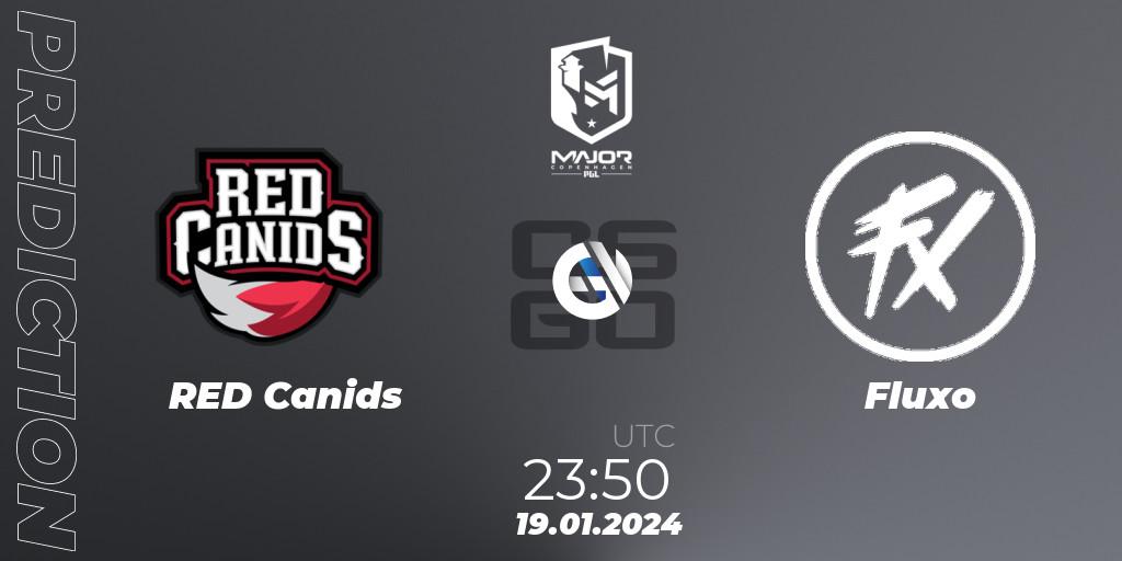 RED Canids vs Fluxo: Match Prediction. 20.01.2024 at 00:00, Counter-Strike (CS2), PGL CS2 Major Copenhagen 2024 South America RMR Closed Qualifier