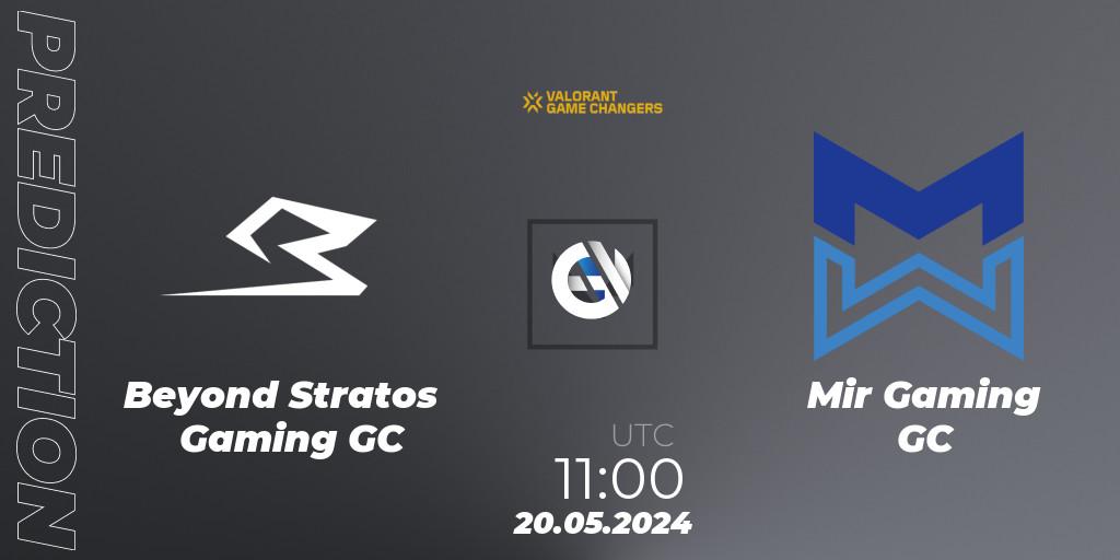 Beyond Stratos Gaming GC vs Mir Gaming GC: Match Prediction. 20.05.2024 at 11:00, VALORANT, VCT 2024: Game Changers Korea Stage 1