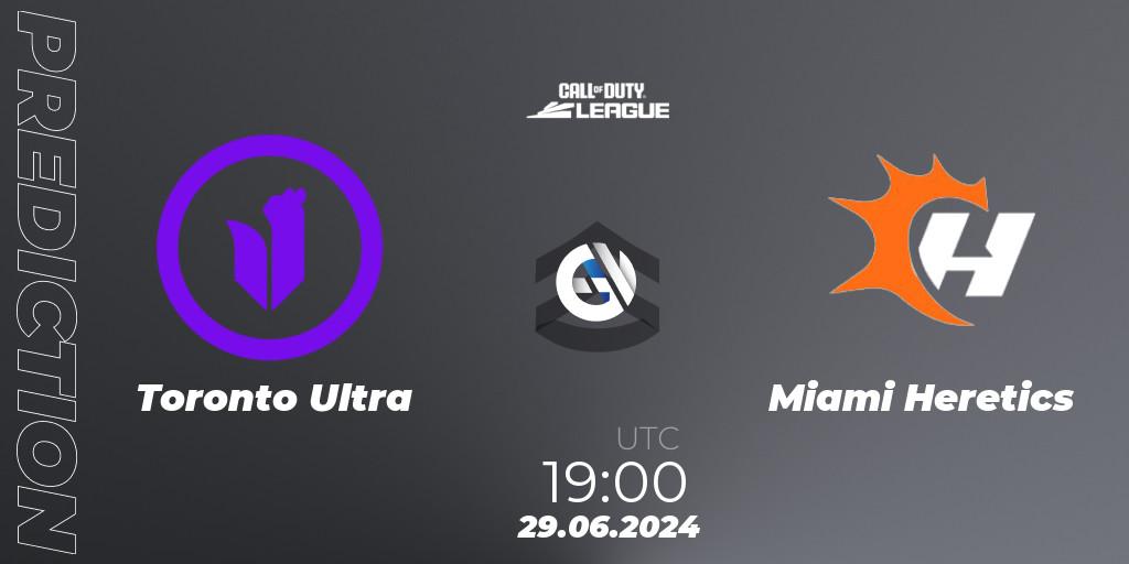 Toronto Ultra vs Miami Heretics: Match Prediction. 29.06.2024 at 19:00, Call of Duty, Call of Duty League 2024: Stage 4 Major