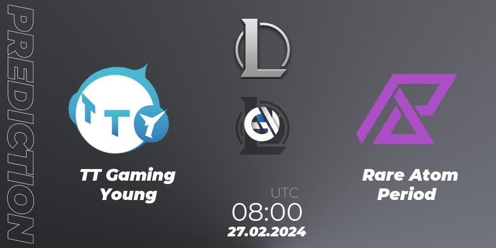 TT Gaming Young vs Rare Atom Period: Match Prediction. 27.02.2024 at 08:00, LoL, LDL 2024 - Stage 1
