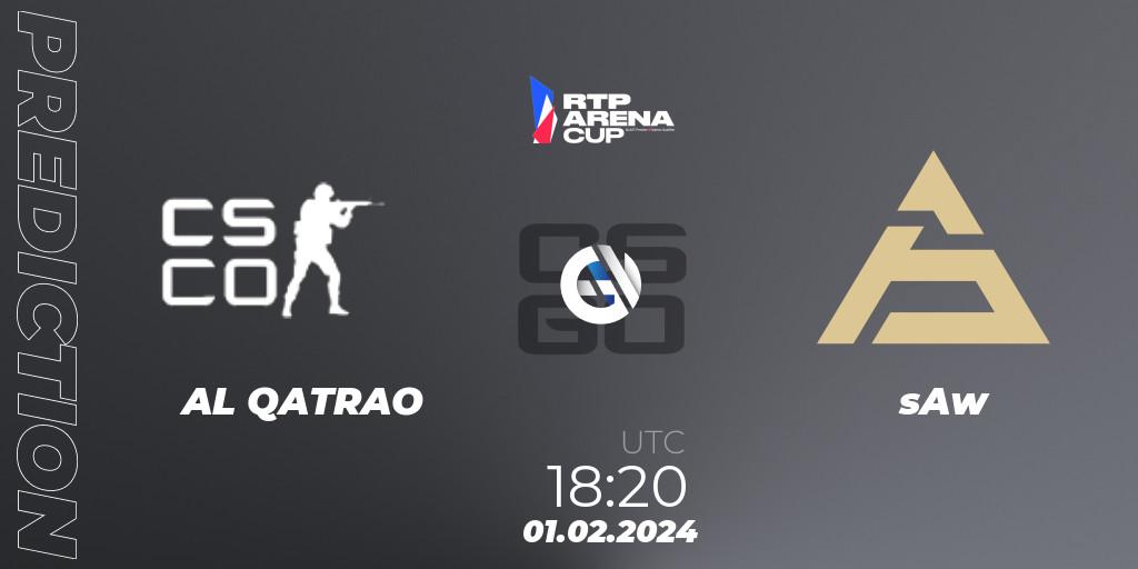 AL QATRAO vs sAw: Match Prediction. 01.02.2024 at 18:20, Counter-Strike (CS2), RTP Arena Cup 2024