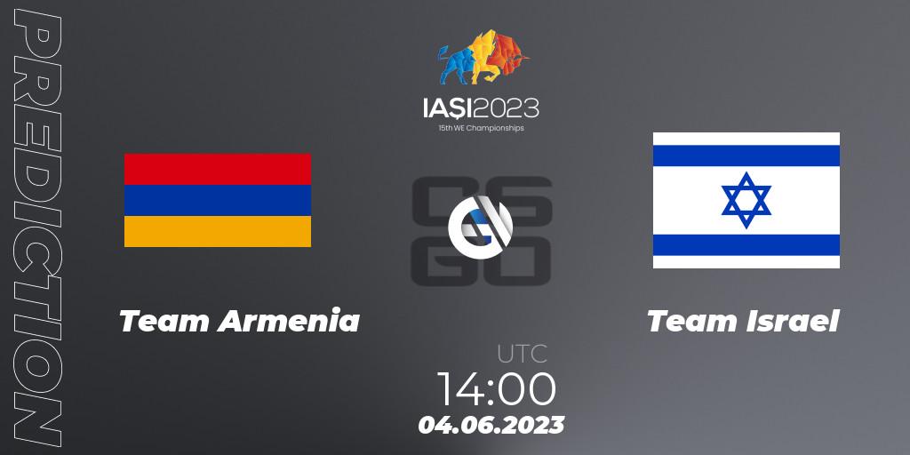 Team Armenia vs Israel: Match Prediction. 04.06.2023 at 14:00, Counter-Strike (CS2), IESF World Esports Championship 2023: Eastern Europe Qualifier