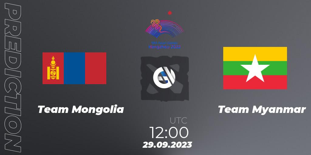 Team Mongolia vs Team Myanmar: Match Prediction. 29.09.23, Dota 2, 2022 Asian Games