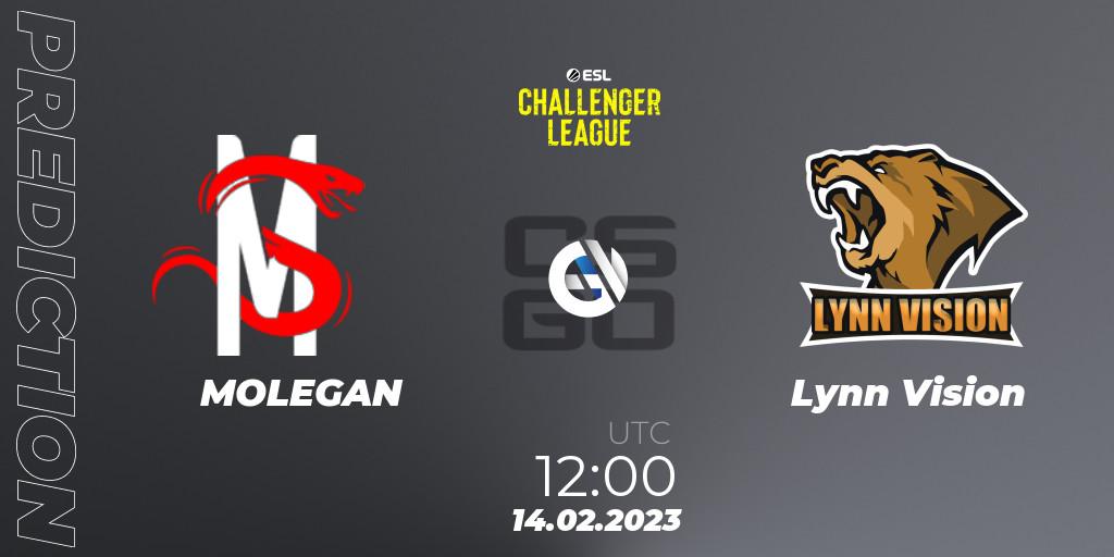 MOLEGAN vs Lynn Vision: Match Prediction. 14.02.2023 at 12:00, Counter-Strike (CS2), ESL Challenger League Season 44: Asia-Pacific