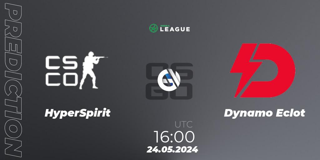 HyperSpirit vs Dynamo Eclot: Match Prediction. 24.05.2024 at 16:00, Counter-Strike (CS2), ESEA Season 49: Advanced Division - Europe