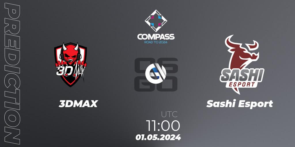 3DMAX vs Sashi Esport: Match Prediction. 01.05.2024 at 11:00, Counter-Strike (CS2), YaLLa Compass Spring 2024