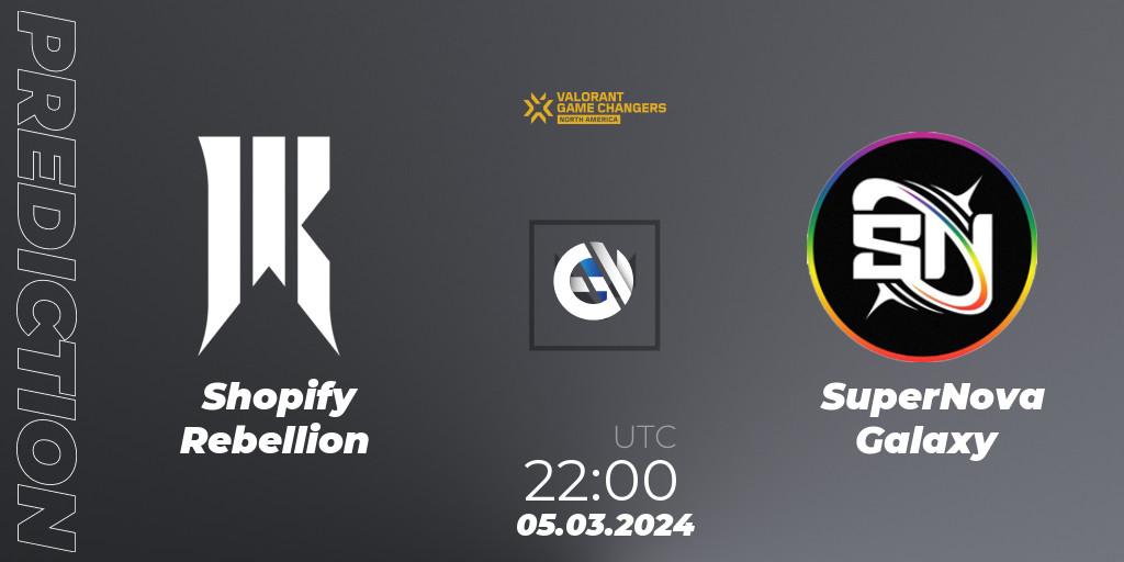 Shopify Rebellion vs SuperNova Galaxy: Match Prediction. 05.03.24, VALORANT, VCT 2024: Game Changers North America Series Series 1