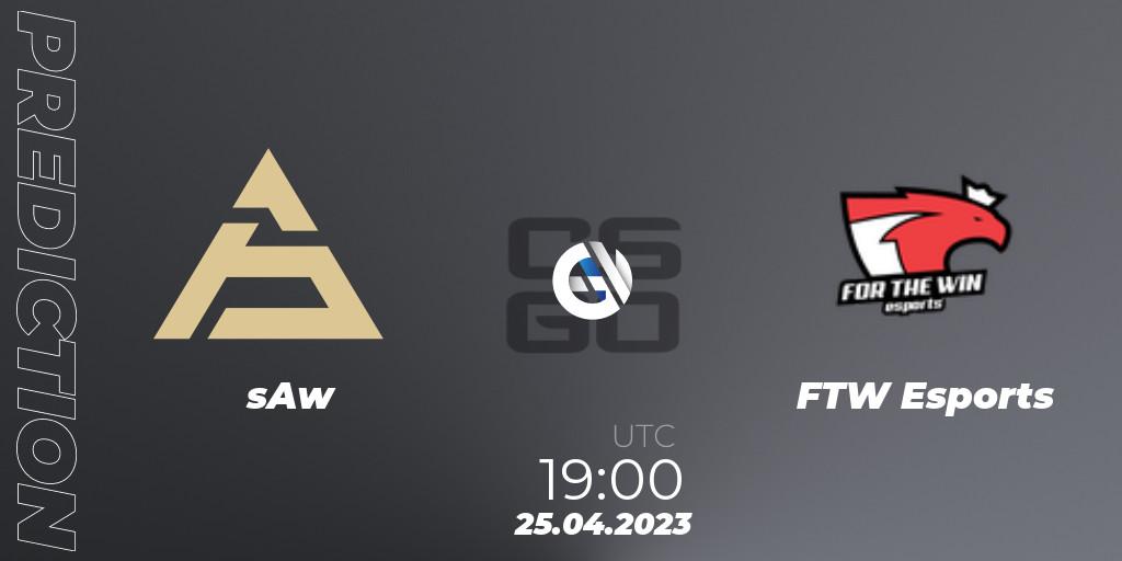 sAw vs FTW Esports: Match Prediction. 25.04.2023 at 19:00, Counter-Strike (CS2), Master League Portugal Season 11: Online Stage