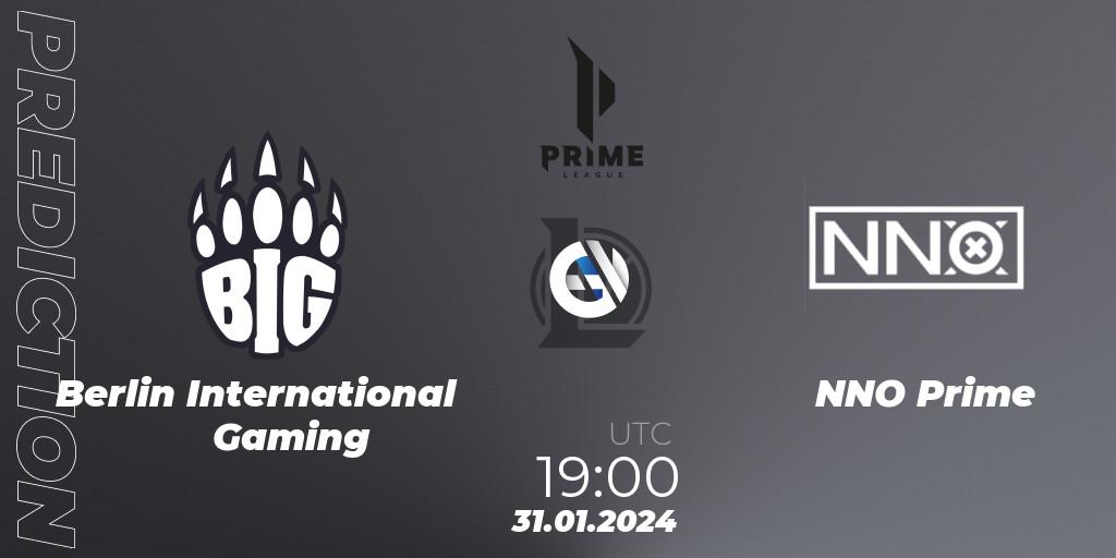 Berlin International Gaming vs NNO Prime: Match Prediction. 31.01.2024 at 19:00, LoL, Prime League Spring 2024 - Group Stage