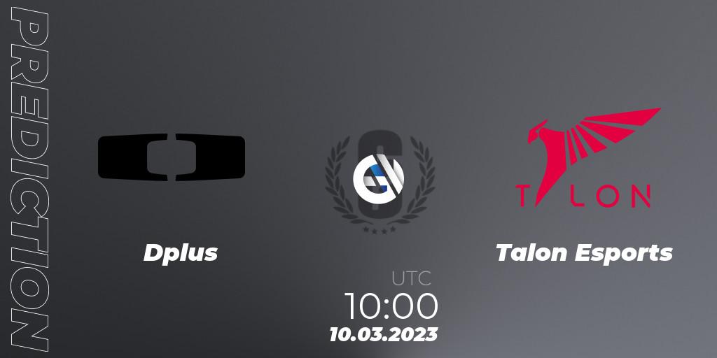 Dplus vs Talon Esports: Match Prediction. 10.03.2023 at 10:00, Rainbow Six, South Korea League 2023 - Stage 1