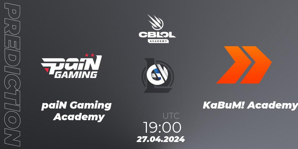 paiN Gaming Academy vs KaBuM! Academy: Match Prediction. 27.04.24, LoL, CBLOL Academy Split 1 2024