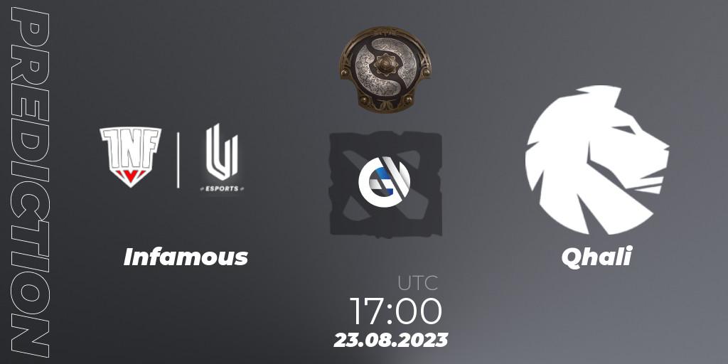 Infamous vs Qhali: Match Prediction. 23.08.2023 at 17:05, Dota 2, The International 2023 - South America Qualifier