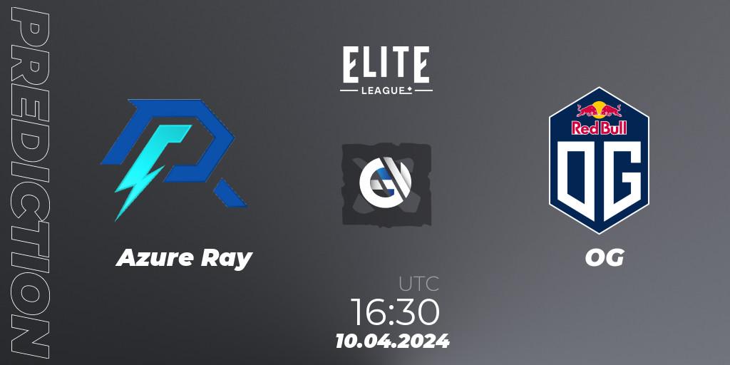 Azure Ray vs OG: Match Prediction. 10.04.24, Dota 2, Elite League: Round-Robin Stage