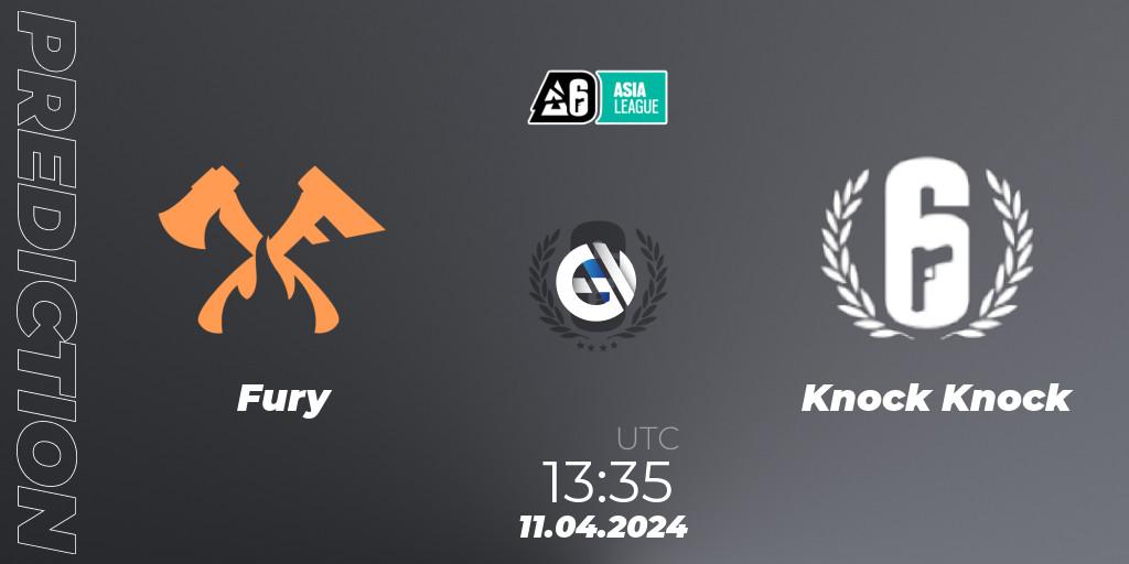 Fury vs Knock Knock: Match Prediction. 11.04.24, Rainbow Six, Asia League 2024 - Stage 1