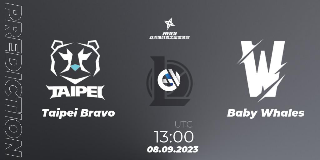 Taipei Bravo vs Baby Whales: Match Prediction. 08.09.2023 at 13:00, LoL, Asia Star Challengers Invitational 2023