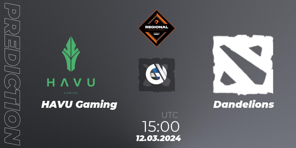 HAVU Gaming vs Dandelions: Match Prediction. 12.03.24, Dota 2, RES Regional Series: EU #1