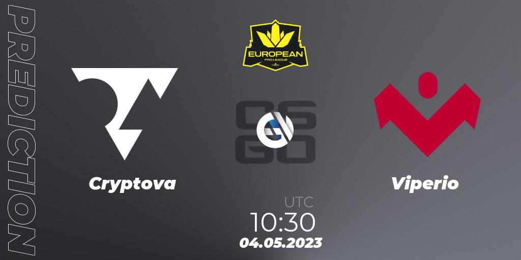Cryptova vs Viperio: Match Prediction. 04.05.23, CS2 (CS:GO), European Pro League Season 8: Division 2